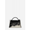 KABELKA KARL LAGERFELD K/SIGNATURE 2.0 SP SM PONY CB WHITE/BLACK