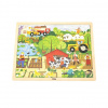 Viga Detské drevené puzzle Viga Farma 48 ks