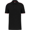 Kariban Polokošile Day-to-Day WK270, krátký rukáv, pánská COT20W27081401-black/red S Černá/červená