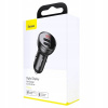 Baseus nabíjačka do auta Digitálny displej Dual USB 4,8A 24W šedá (CCBX-0G)
