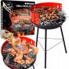 GRIL NA GRIL NA DREVNÉ UHLIE ZÁHRADNÝ TURISTICKÝ BBQ ODNÍMATEĽNÝ SKLADACÍ ROŠT (Gril na drevené uhlie Heckermann DS-12)