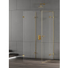 New Trendy Eventa Gold Shine sprchovací kút 80x80 cm obdĺžniková zlatá lesklé/priehľadné sklo EXK-4817