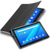 Cadorabo Puzdro na tablet Lenovo Tab 4 10 PLUS (10,1'' palcov) v saténovej čiernej farbe Ultra tenké ochranné puzdro v štýle knihy s funkciou automatického prebudenia a stojanom z umelej kože