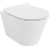 Mexen Rico závesné wc Rimless s toaletným sedátkom Slim z duroplastu, biela - 30720100