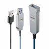 Kábel USB 3.2 Gen 1, AM/AF Typ C 30m, 5Gbps, predlžovací, čierny, aktívny, optický