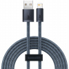 Baseus opletený rýchlonabíjací a dátový kábel 2,4 A USB-A / Lightning pre iPhone / iPad / iPod / AirPods - 2 m - tmavosivý - možnosť vrátiť tovar ZADARMO do 30tich dní