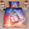 Posteľná Bielizeň z mikrovlákna 140x200 Astronaut modrá farebná obliečka na vankúš 70x90