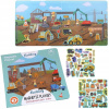 Magnetická knižka puzzle s magnetkami - Stavba, vozidlá, Montessori