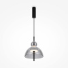 MAYTONI MOD185PL-L6B3K4 Závesné LED svietidlo BANGKOK 230V, 12W, 3000K, 1300lm, CRI80, IP20, 25cm, čierna/dymová