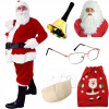 Kostým, maska - Rukoväť Hap Black Satina Charlie Chaplin (Santa's Outfit zamaskuje Lux Set Belly Bag)