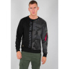ALPHA INDUSTRIES Mikina Camo Half Sweater - čierna/black camo (196314/125)