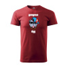 Sablio Tričko s potlačou Gangsta dog - červené 2XL