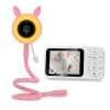 EVOLVEO Baby Monitor N35, detská pestúnka s kamerou, VOX, teplomer, nočné videnie, RGB svetlo, Ružová CAM-35P