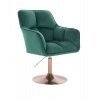 LuxuryForm DESIGN Kreslo AMALFI VELUR na zlatom tanieri - zelené