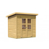 drevený domček KARIBU MERSEBURG 3 (68152) natur