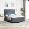 zahrada-XL Posteľ s pružinovým rámom Tmavo šedá 140 x 190 cm Zamat 3339765