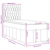 vidaXL Boxspring posteľ s matracom sivohnedý 100x200 cm látka - Šedohnedá - 210239-92237