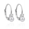 Agato Půvabné stříbrné náušnice se sladkovodní perlou AGUC3513P-G