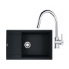 FRANKE SETG260MČ fragr. drez 780x500 mm MRG 611-78 BB Čierna mat+batéria FS 3229.031 Chróm FRA 114.0700.723