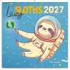 NOTIQUE Mriežkový kalendár Lenivé leňochody 2027, 30 x 30 cm