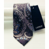 Úzka kravata wólczanka béžová, biela, námornícka modrá, modrá (Lambert kravata wólczanka paisley hodváb 8 cm)