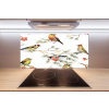 Panel lacobel Lesné vtáky rastliny 100x50 cm