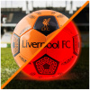 Liverpool FC Futbalová lopta Liverpool FC, svietiaca LED, oranžová, veľ. 5
