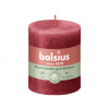 Bolsius Rustic Shine Valec 68x80mm Delicate Red, červená sviečka
