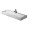 Duravit Vero - Umývadlo, 120x47 cm, s prepadom, s otvorom na batériu, WonderGliss, biela 04541200001
