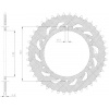 oceľová rozeta SUN1-3637-47, SUNSTAR (47 zubov) APRILIA, BMW, HUSQVARNA