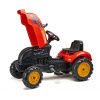 FALK Šliapací traktor X-Tractor s vlečkou a kapotou - červená