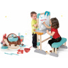 Smoby set drevená lavica Modulo Space s obojstrannou tabuľou a hravá kuchárka Cukráreň 28112-7