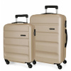 ROLL ROAD Flex Champagne, Sada ABS cestovných kufrov, 55-65cm, 5849569