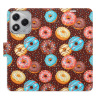 Flip pouzdro iSaprio na mobil Honor 400 Lite - Donuts Pattern s kapsičkami na karty (Knížkové flipové pouzdro iSaprio pro mobil Honor 400 Lite - Donuts Pattern - elegantní obal s kapsami, stojánkem a