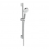 Hansgrohe Crometta, sprchová sada Vario EcoSmart 9 l/min so sprchovou tyčou 65 cm, biela/chrómová, HAN-26534400
