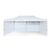 Nožnicový párty stan 3x6m oceľový Standard - 4 plné bočné steny - Biely