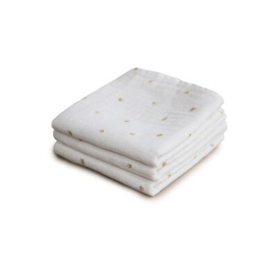 Mushie mušelínové plienky z organickej bavlny 3ks - crowns
