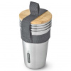 Hrnček OUTDOOR 500 ml, sada 4 ks, strieborná, nerezová oceľ, Black+Blum