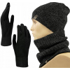 Sada klobúkov, komín (golf), Distribúcia rukavíc4you na jeseň - zimná zimná súprava Shaw Schear Glove Black Black (Szaleo zateplené uši HAT POLAR cz2804-1)