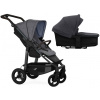 TFK Mono4 2v1 Premium Grey Combi carrycot + Seat unit Nafukovacie kolesá Hlboká vanička Premium Black