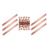 SADA Konfety 60cm - 6ks METALICKÉ RUŽOVO ZLATÉ / ROSE GOLD SRDCE - Svadba