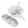 Metaltexové sito 24 cm + 3 nerezové mriežky biela/nehrdzavejúca oceľ