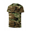 Detské maskáčové tričko, krátky rukáv - WOODLAND US, 158 (cca 12 rokov)