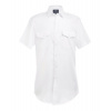 Pilotka košeľa krátky rukáv Syracuse Tailored fit biela bavlna Non Iron, Veľkosť 46