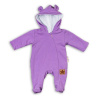 Baby Nellys Dojčenský teplákový overal s kapucňou - fialový, veľ. 68 Baby Nellys