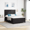 zahrada-XL Posteľ s pružinovým rámom s matracmi Čierna 140 x 190 cm Zamat 3339766
