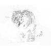 ZUTY Bodkovanie - MAĽOVANÝ TIGER Rámovanie: vypnuté plátno na rám, Rozmer: 80x100 cm