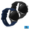 Silikónový remienok (šírka 20mm) – sada 2ks (čierna,modrá) – Huawei Watch GT / GT2 (42mm) / Samsung Watch 42mm / Watch Active / Gear Sport / Vivoactive 3