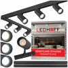 LED magnetické lištové osvetlenie 2x 1m lišta + 6x bodové svietidlo 12W spojka
