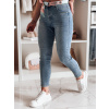 Dámske modré slim fit džínsy s opaskom TRENDLINE UY2478 XS